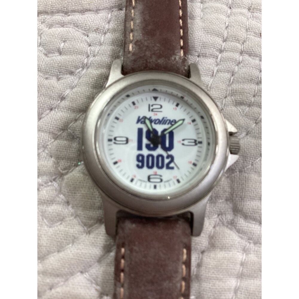 Vintage Valvoline 150 9002 Ladies Watch 2006*Brown Leather Strap*Needs Battery